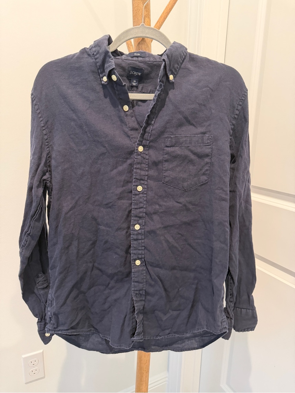 J. Crew Men's Dark Navy Button-Down Oxford Shirt